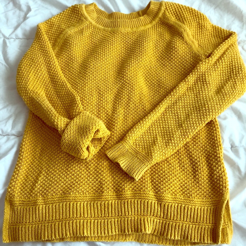 Yellow crew neck sweater